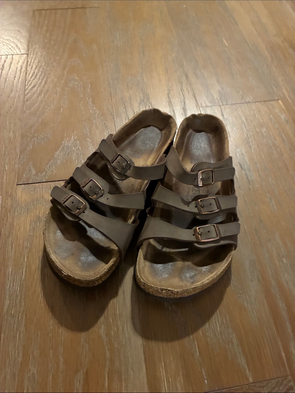 Birkenstock Triple-Strap Sandals in Brown